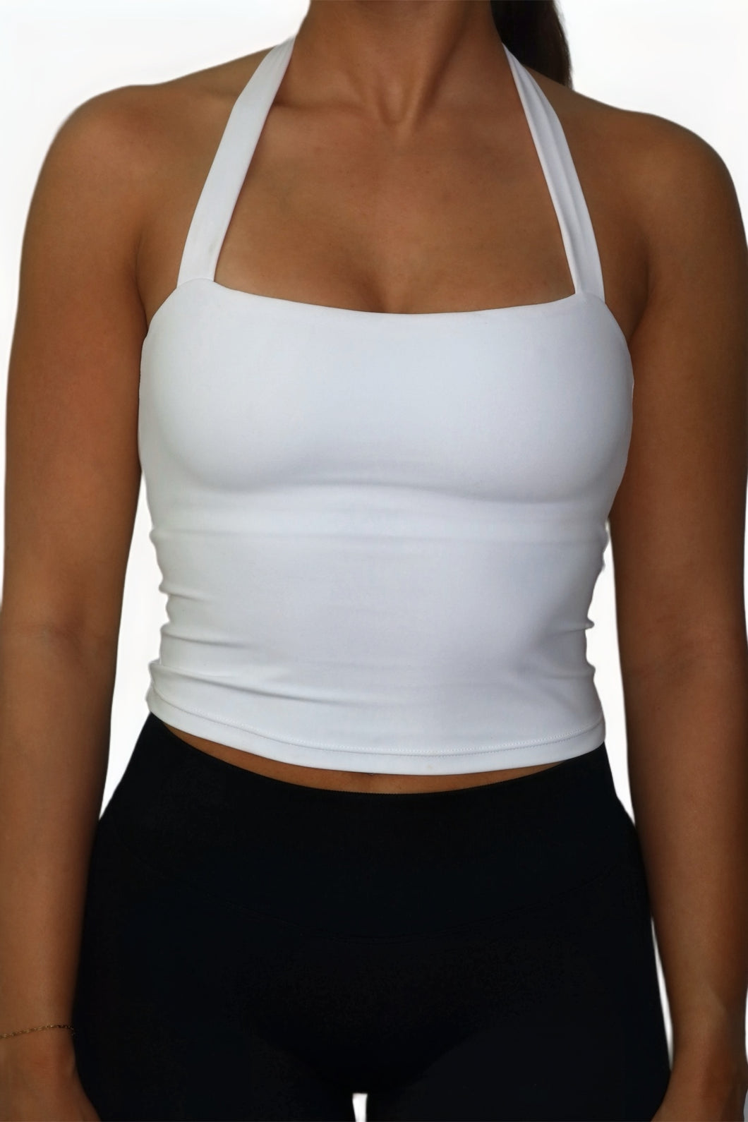LUXE HALTER CROP TOP