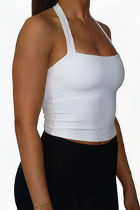LUXE HALTER CROP TOP